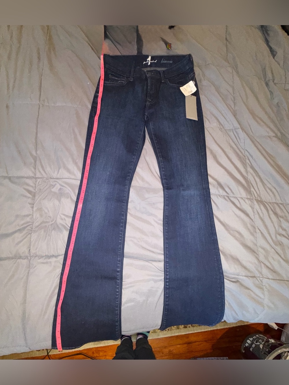 7 For All Mankind Kimmie Bootcut Jeans Size 27 Dark Wash NWT - Picture 6 of 11